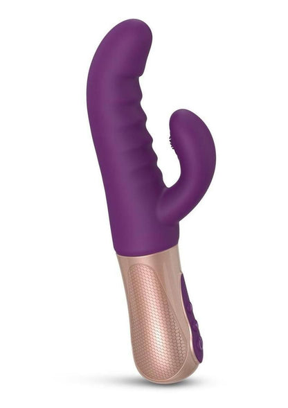 Sassy Bunny Thrusting Rabbit Dual-Motor Rechargeable Silicone Vibrator