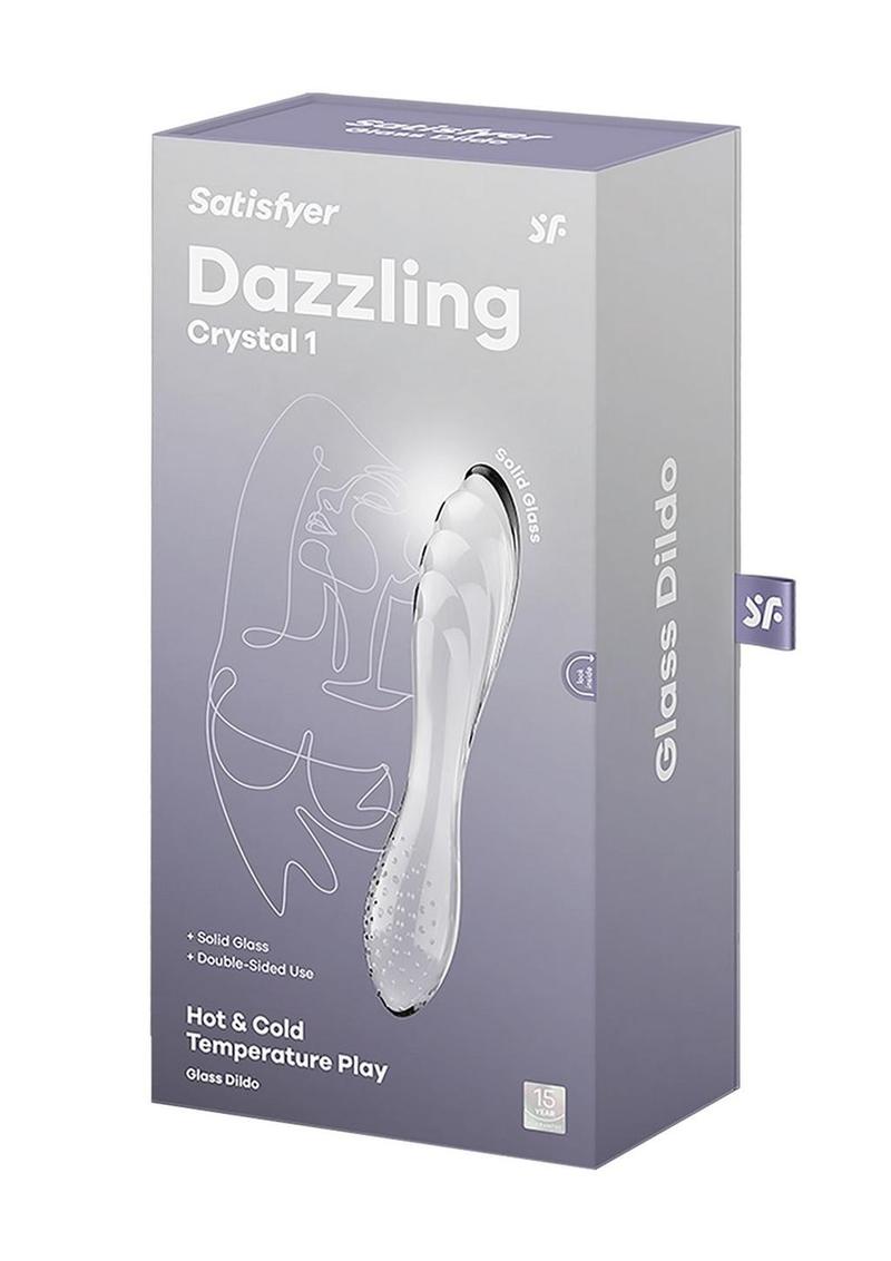 Satisfyer Dazzling Crystal Glass Hot And Cold Temperature Play Dildo
