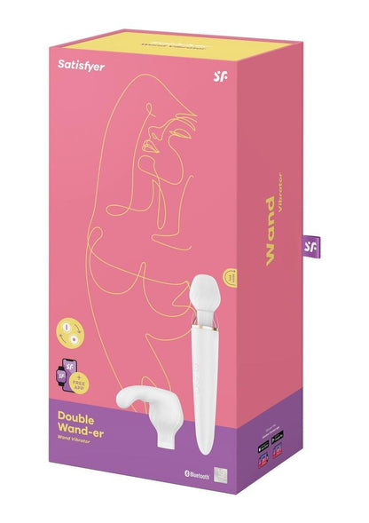 Satisfyer Double Wand-er Waterproof Massager with Attachment