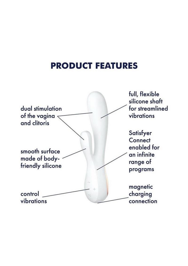 Satisfyer Mono Flex Silky Silicone Rabbit Vibe With Flexible Design