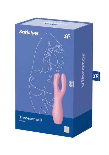 Satisfyer Threesome Rechargeable Silicone Vibrator with Dual Stimulation