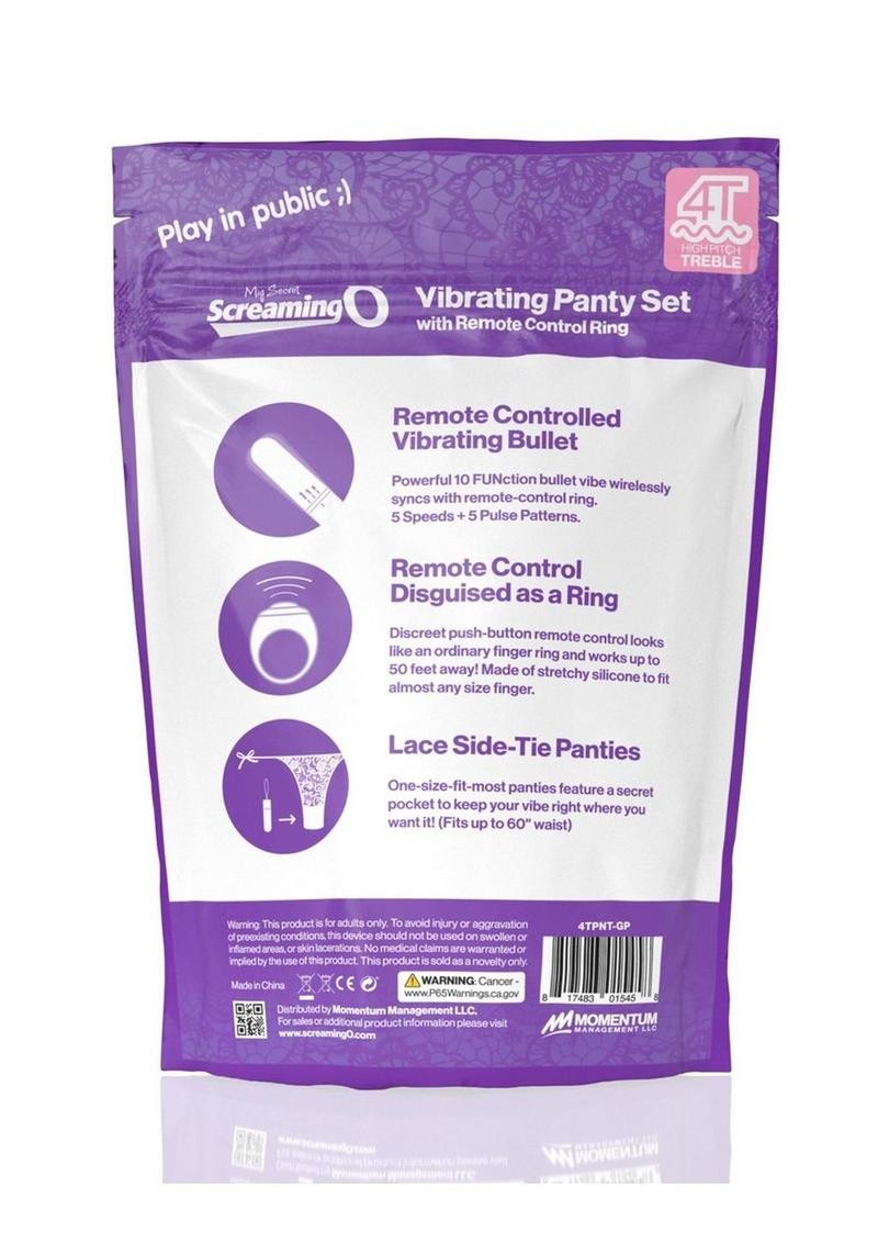 Screaming O My Secret 4T Vibrating Panty Set