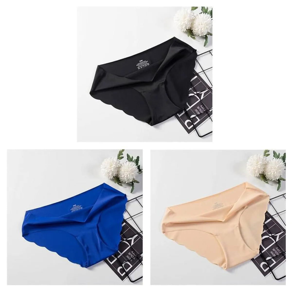 Low-Rise Seamless Panties Set - 3 Pcs