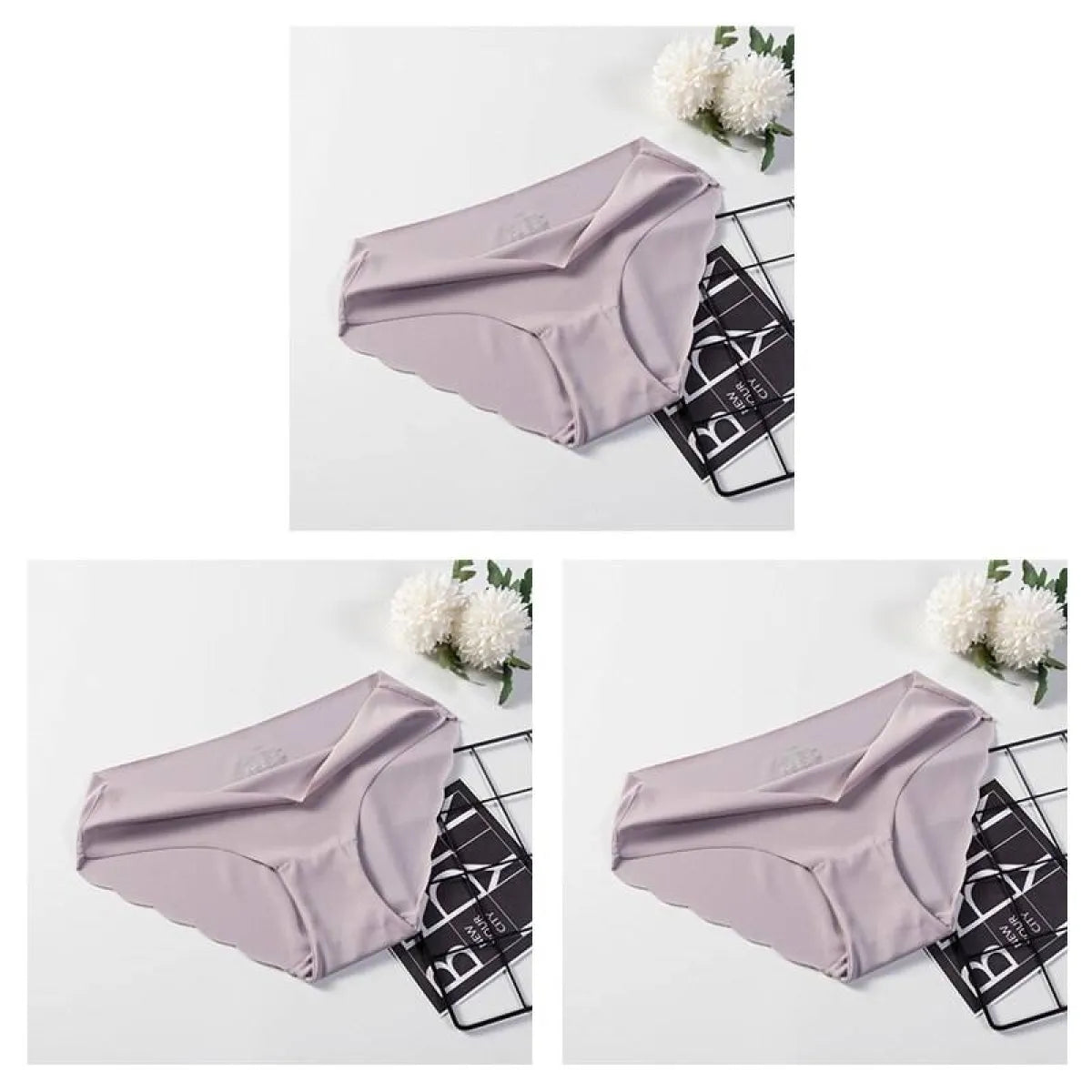 Low-Rise Seamless Panties Set - 3 Pcs