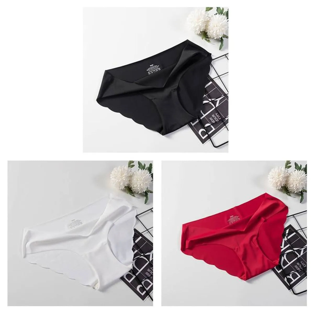 Low-Rise Seamless Panties Set - 3 Pcs