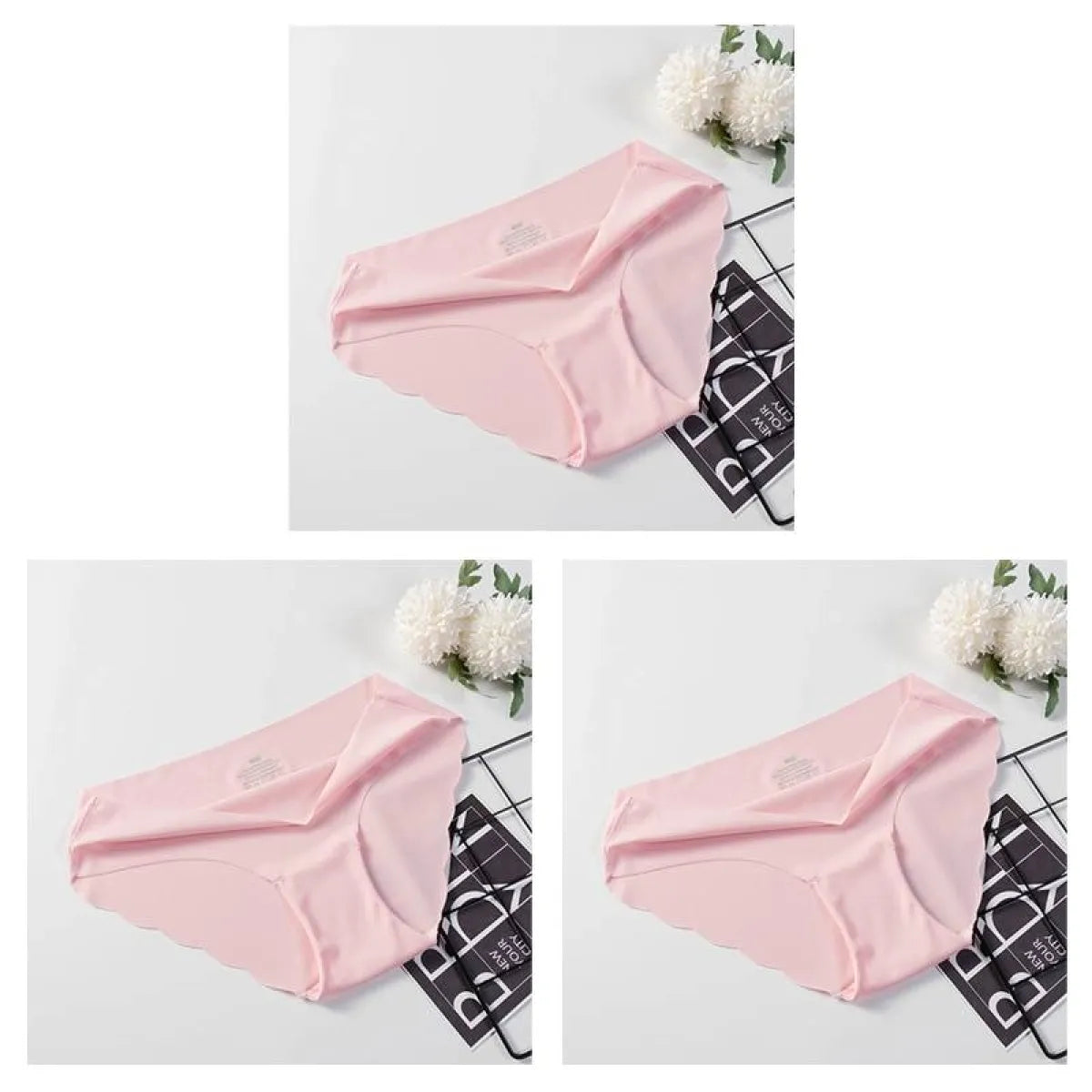 Low-Rise Seamless Panties Set - 3 Pcs