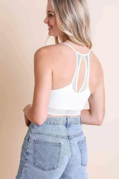 Seamless Polkadot Lace Trim Bralette