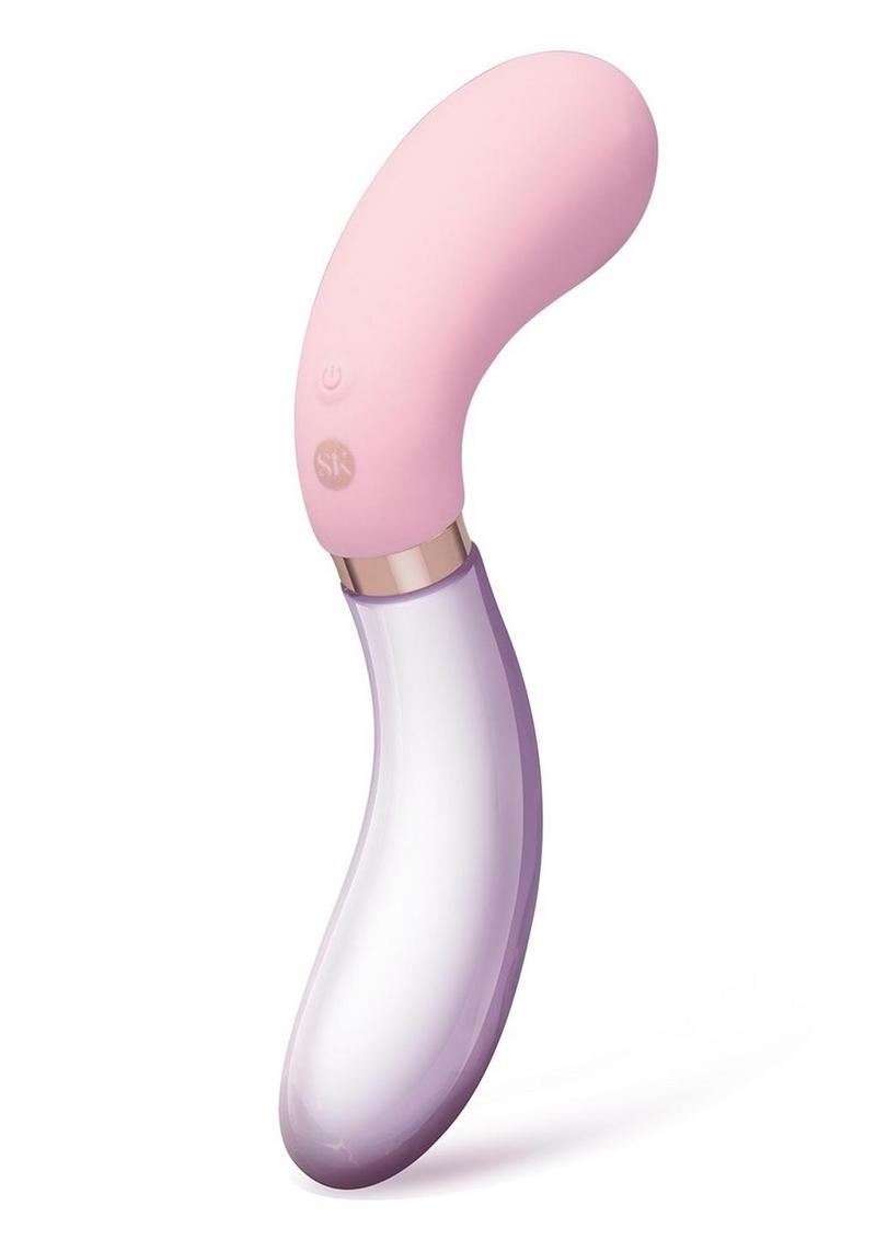 Secret Kisses S-Wand  Dual Ended Glass &amp; Silicone Vibrator