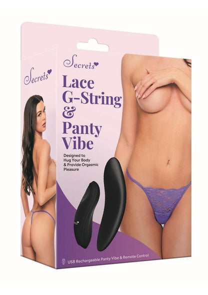 Secrets Microfiber G-String &amp; Panty Vibe with Remote Control