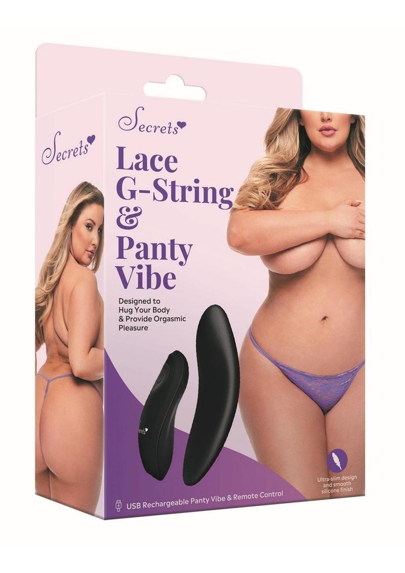 Secrets Microfiber G-String &amp; Panty Vibe with Remote Control