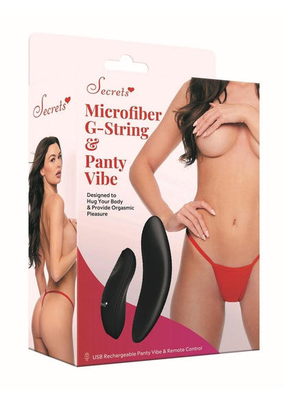 Secrets Microfiber G-String &amp; Panty Vibe with Remote Control
