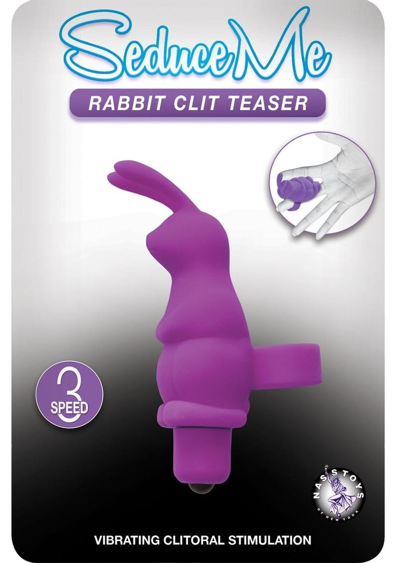 Seduce Me Rabbit Clit Teaser Silicone Finger Massager