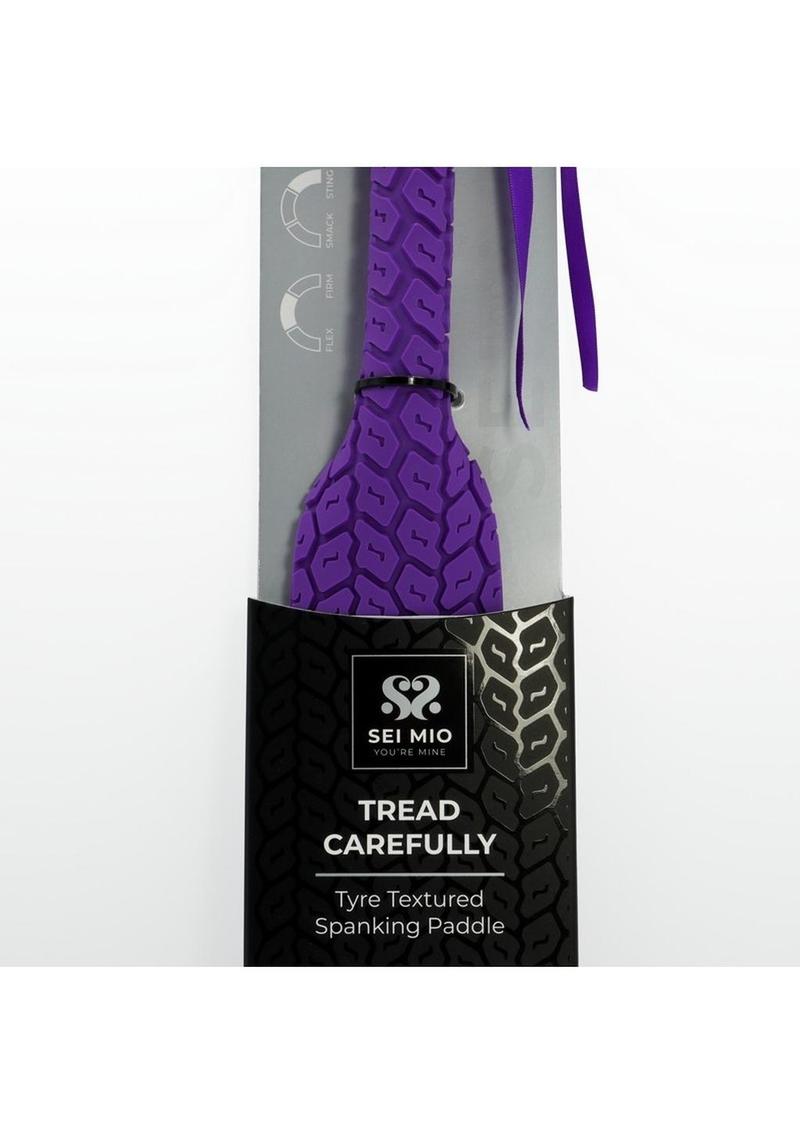 Sei Mio Tyre Textured Spanking Paddle Purple – Tread Carefully