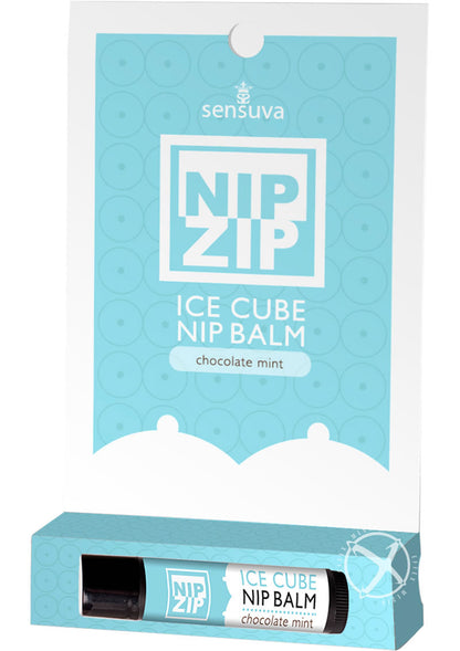 Sensuva Nip Zip Ice Cube Nip Balm Chocolate Mint Flavor