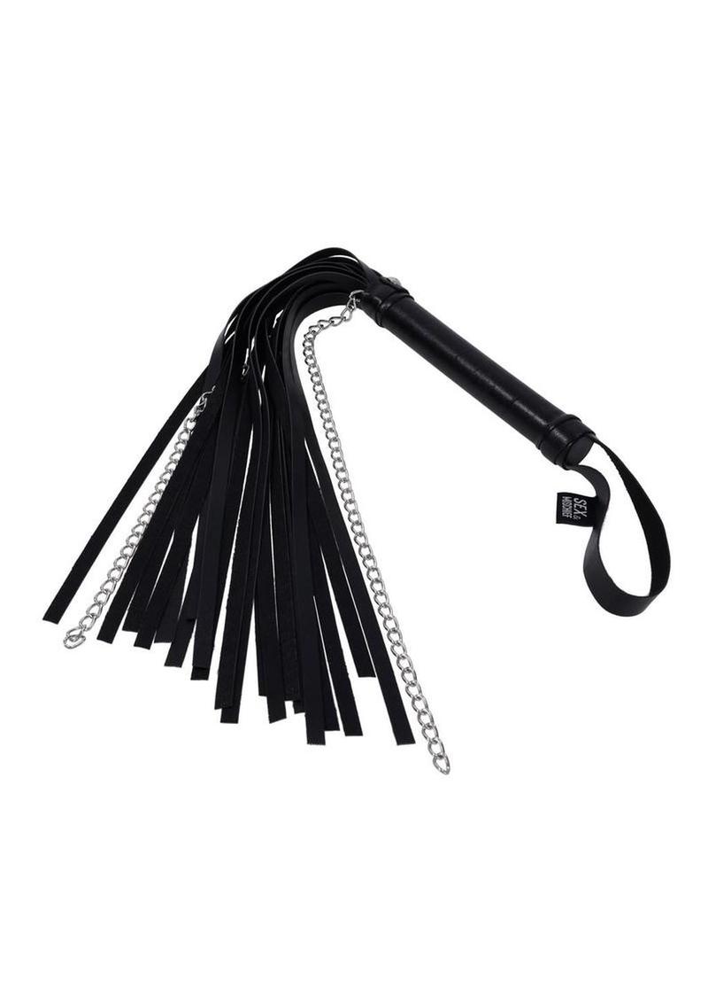 Leather Flogger with Chain