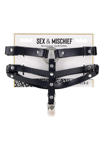 Leather Shadow Garters with Adjustable Straps