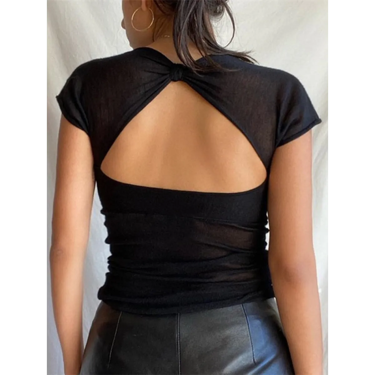 Sexy Backless Cropped Top
