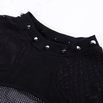 Sexy Hollow Open Chest Rivet T