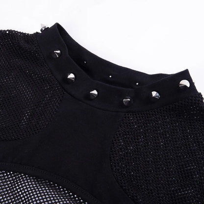 Sexy Hollow Open Chest Rivet T
