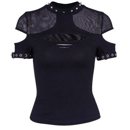 Sexy Hollow Open Chest Rivet T