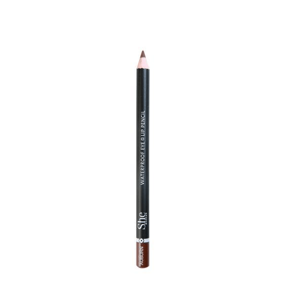 She Waterproof Eye &amp; Lip Pencil - Dark Brown with Sharpener