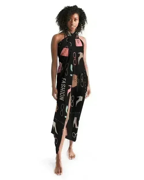 Sheer Fashion Design Style Black Swimsuit Cover Up