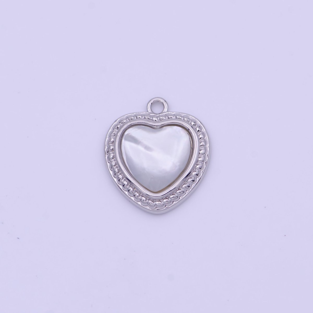 Shell Pearl Heart Love Braided Charm in Gold &amp; Silver | D-290 D-333