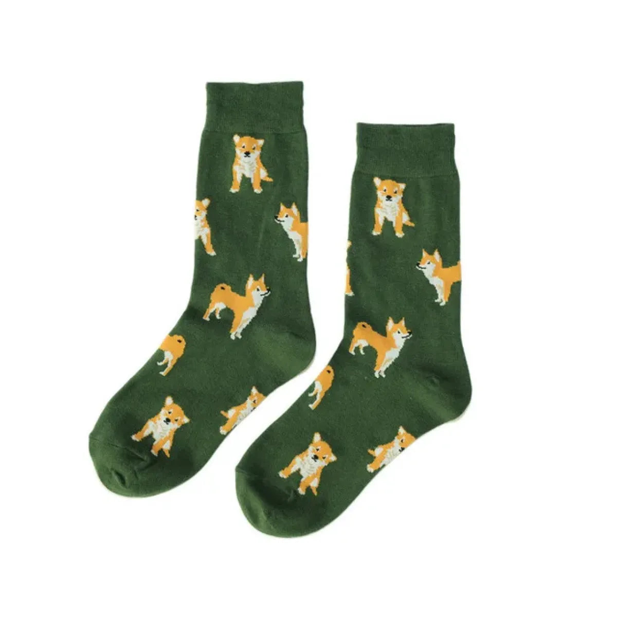Shiba Inu Crew Socks - Kawaii Pet Animal Combed Cotton Short Socks