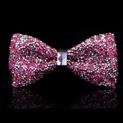 Shiny Butterfly Men Bowtie Sparkling Wedding Bridegroom Bow Ties  Adjustable Length Party Bowties
