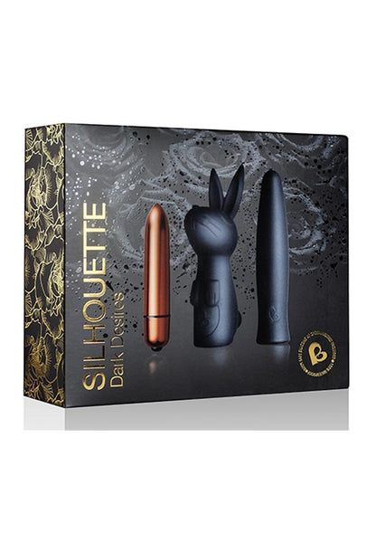 Silhouette Dark Desires Kit with Silicone Sleeves Bullet Vibrator