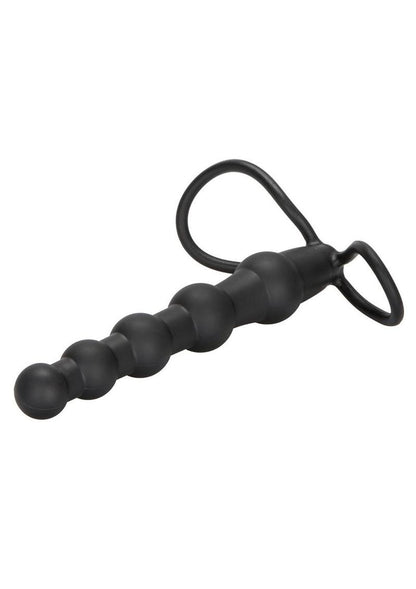 CalExotics Silicone Beaded Double Rider Anal Probe Cock Ring