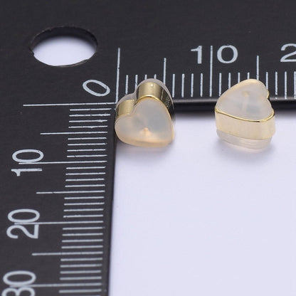 Silicone Earring Backs Replacements Soft Clear Earring Backs, Heart Shaped Locking Earring Backs Silicone Earring Backs Stopper for Earring Jewelry Finding K-227
