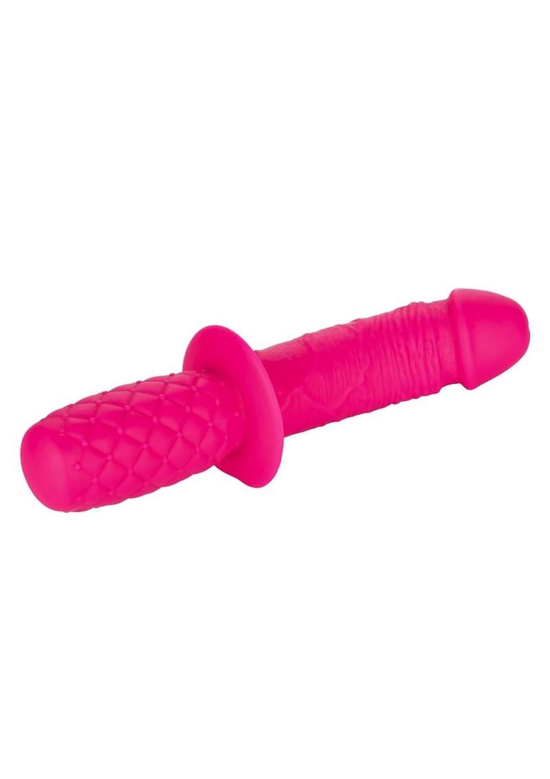 Silicone Grip Thruster Curved Dildo