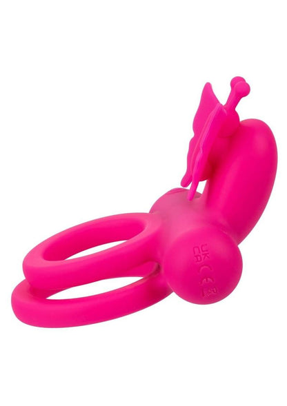 CalExotics Silicone Rechargeable Butterfly Dual Ring