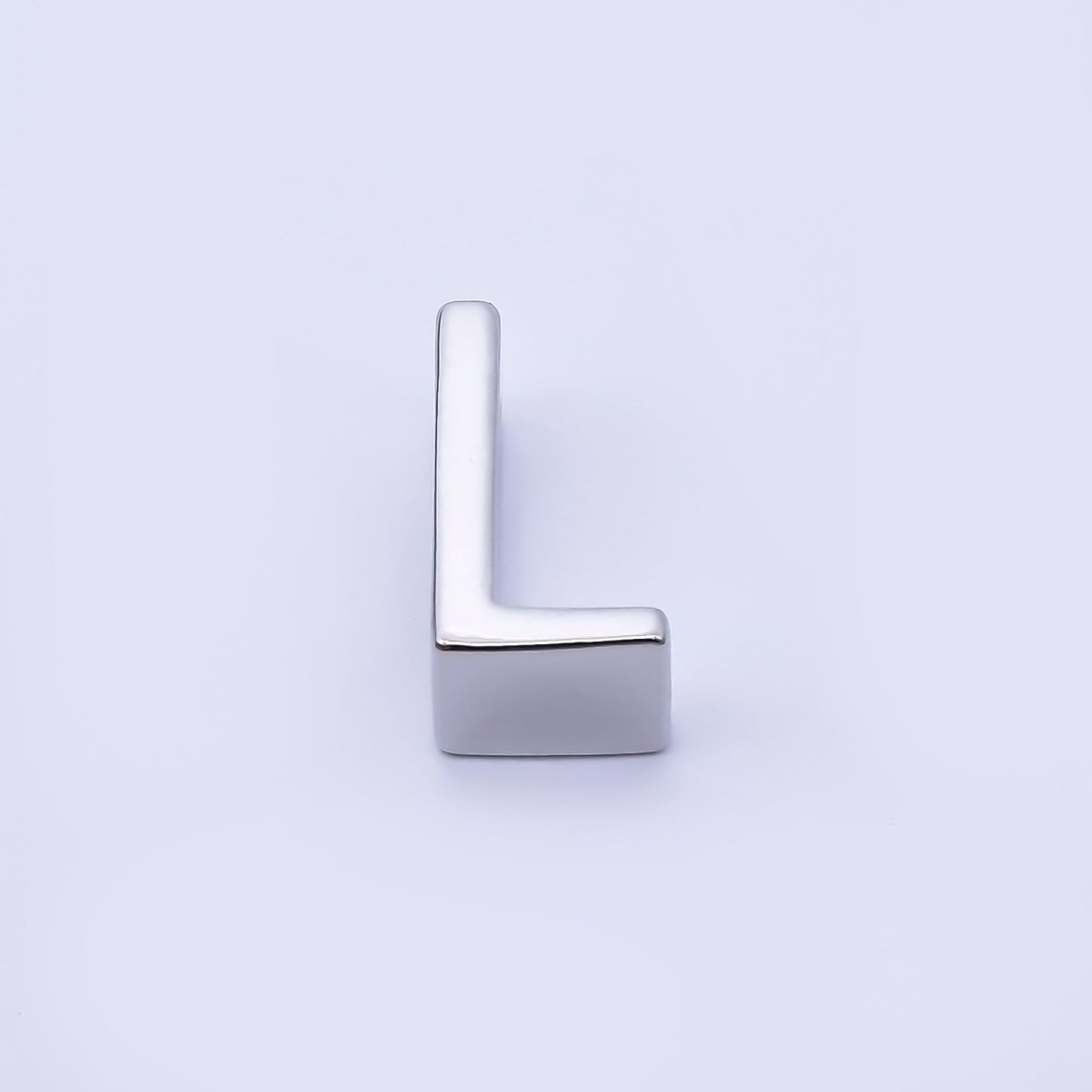 Silver 13mm Personalized Minimalist Initial Letter Alphabet Bead | AF144 - AF156