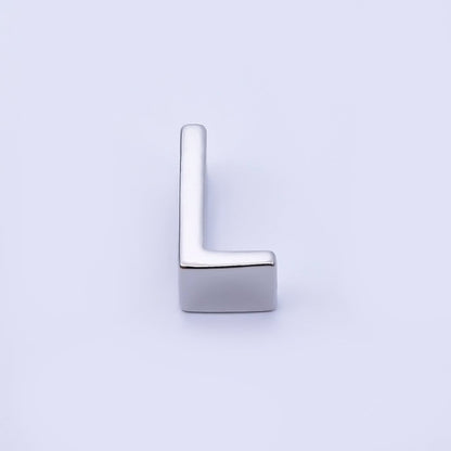 Silver 13mm Personalized Minimalist Initial Letter Alphabet Bead | AF144 - AF156
