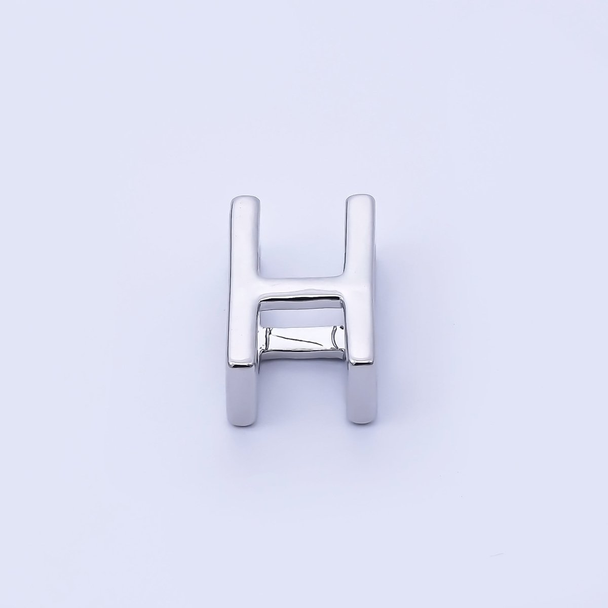 Silver 13mm Personalized Minimalist Initial Letter Alphabet Bead | AF144 - AF156