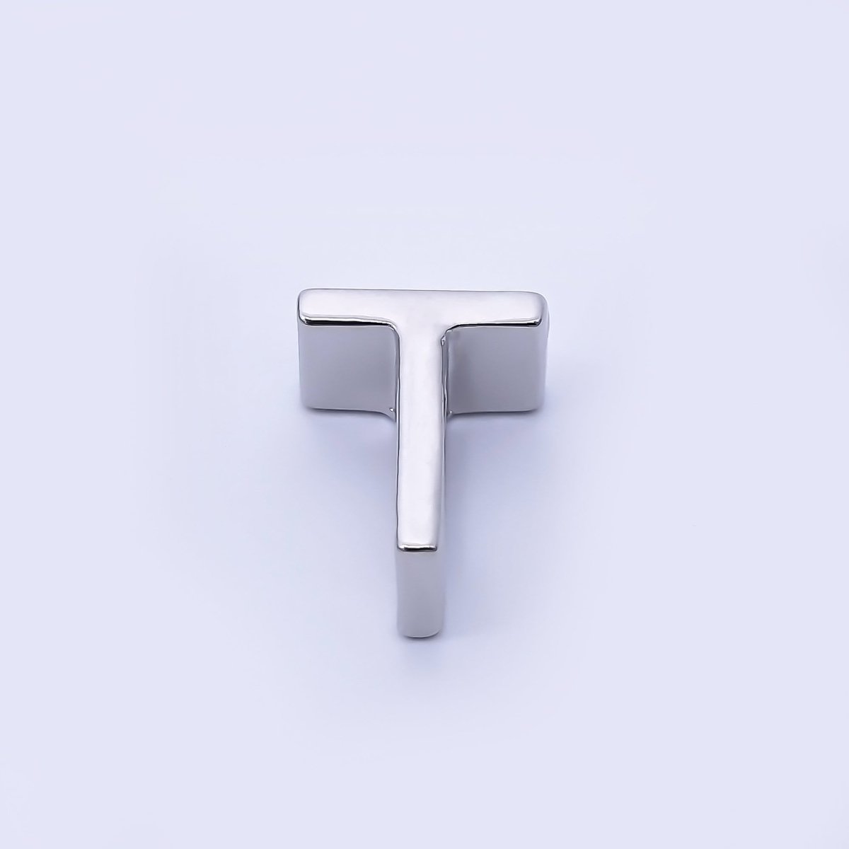 Silver 13mm Personalized Minimalist Initial Letter Alphabet Bead | AF144 - AF156