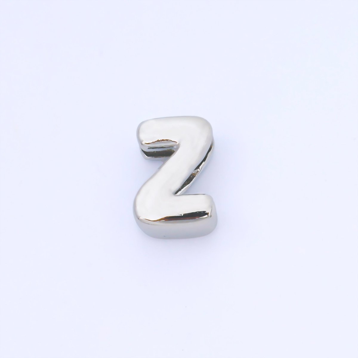 Monogram Silver 15mm Personalized Chubby Bubble Initial Letter Alphabet Bead | AF092 - AF104