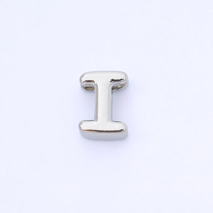Monogram Silver 15mm Personalized Chubby Bubble Initial Letter Alphabet Bead | AF092 - AF104