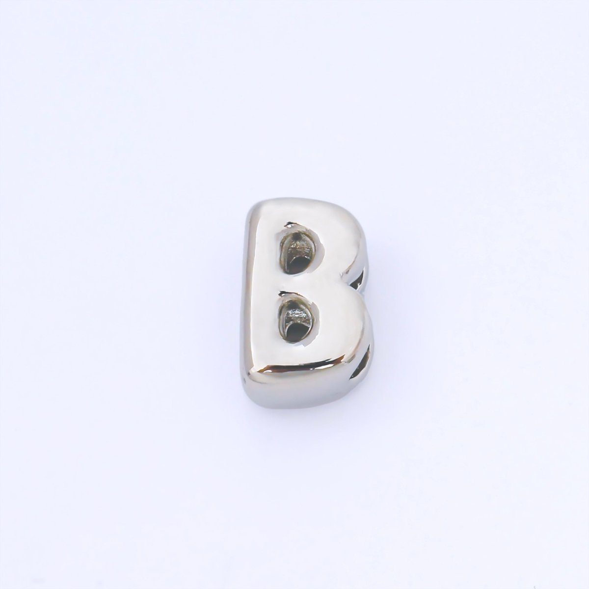 Monogram Silver 15mm Personalized Chubby Bubble Initial Letter Alphabet Bead | AF092 - AF104