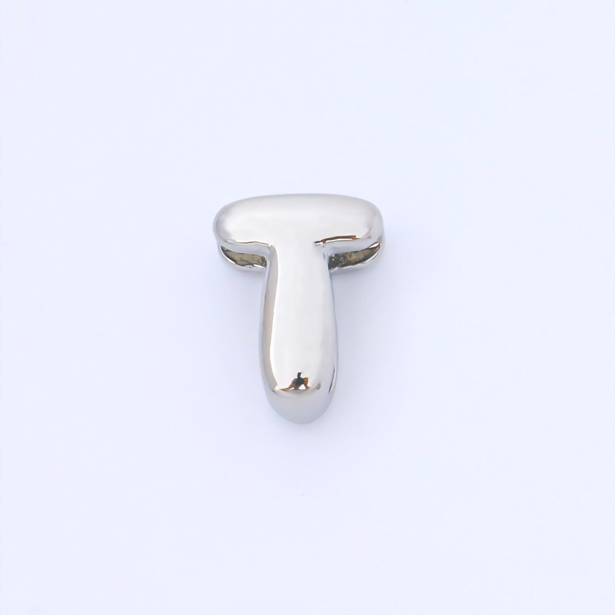 Monogram Silver 15mm Personalized Chubby Bubble Initial Letter Alphabet Bead | AF092 - AF104