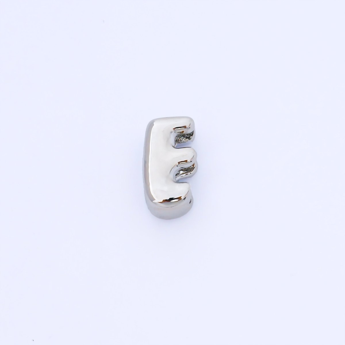 Monogram Silver 15mm Personalized Chubby Bubble Initial Letter Alphabet Bead | AF092 - AF104