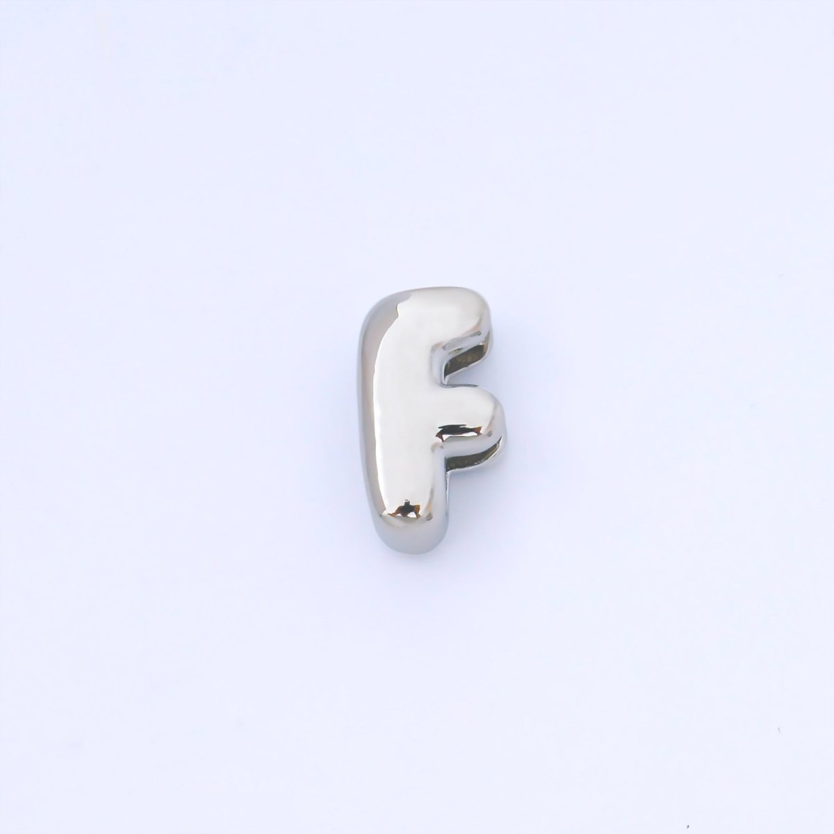 Monogram Silver 15mm Personalized Chubby Bubble Initial Letter Alphabet Bead | AF092 - AF104