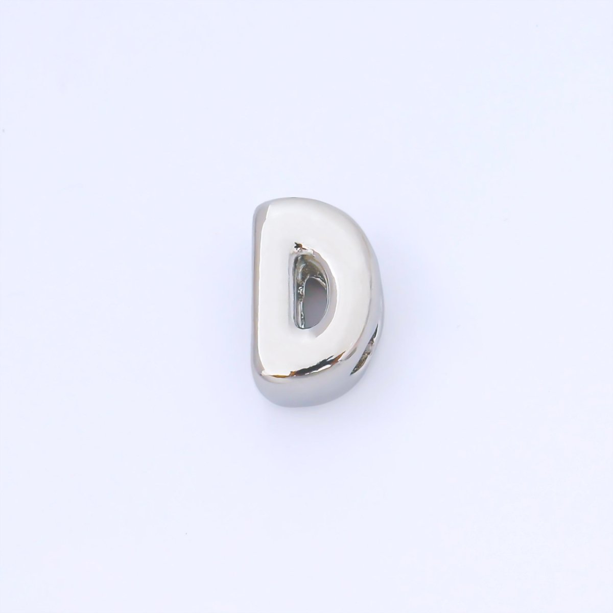 Monogram Silver 15mm Personalized Chubby Bubble Initial Letter Alphabet Bead | AF092 - AF104