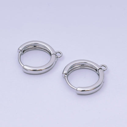 Silver 16mm Round Hoops Clasp Closure Findings With Open Loops | Z-1292