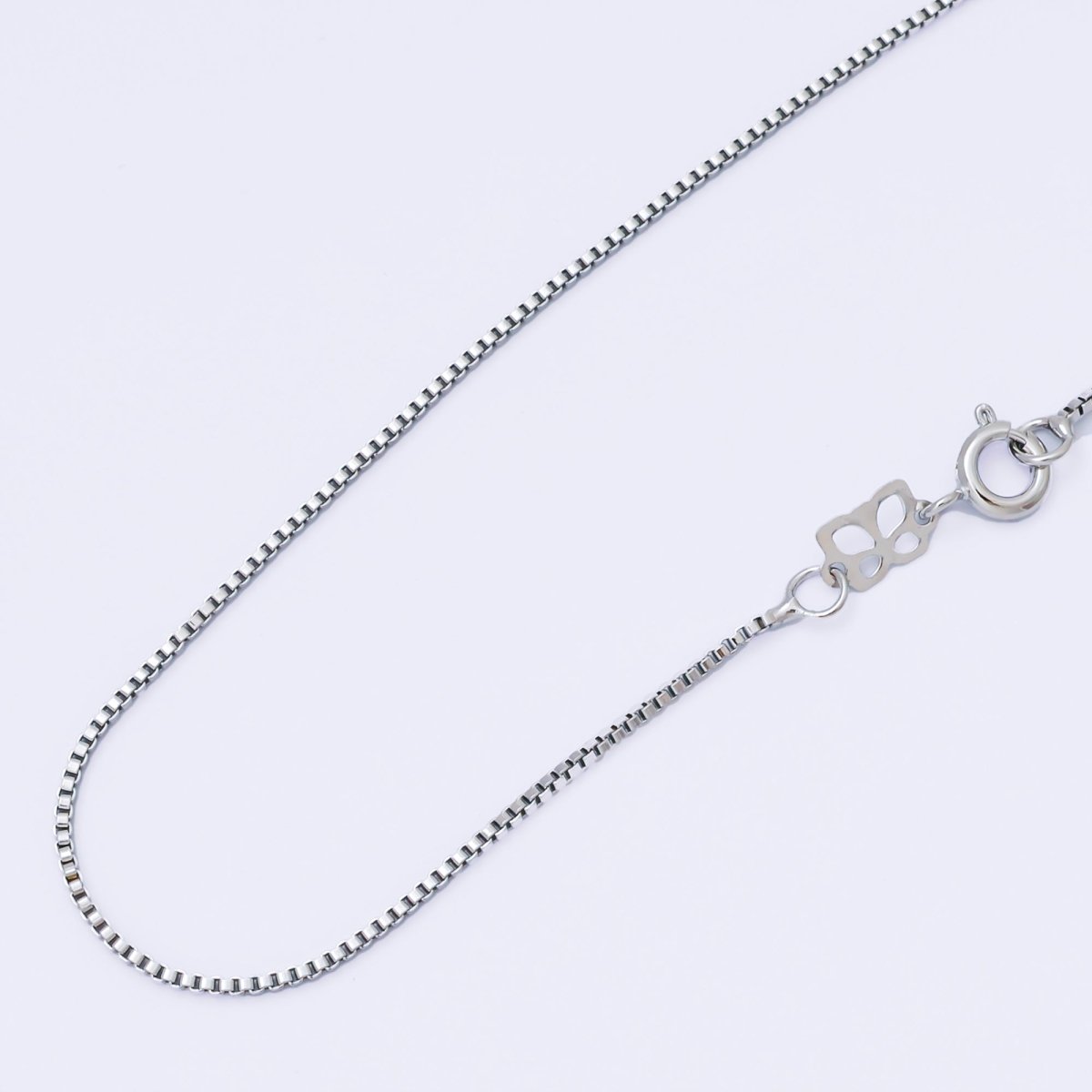 Silver 1mm Classic Ready to Wear Box Chain 16 Inches Necklace | WA-2334