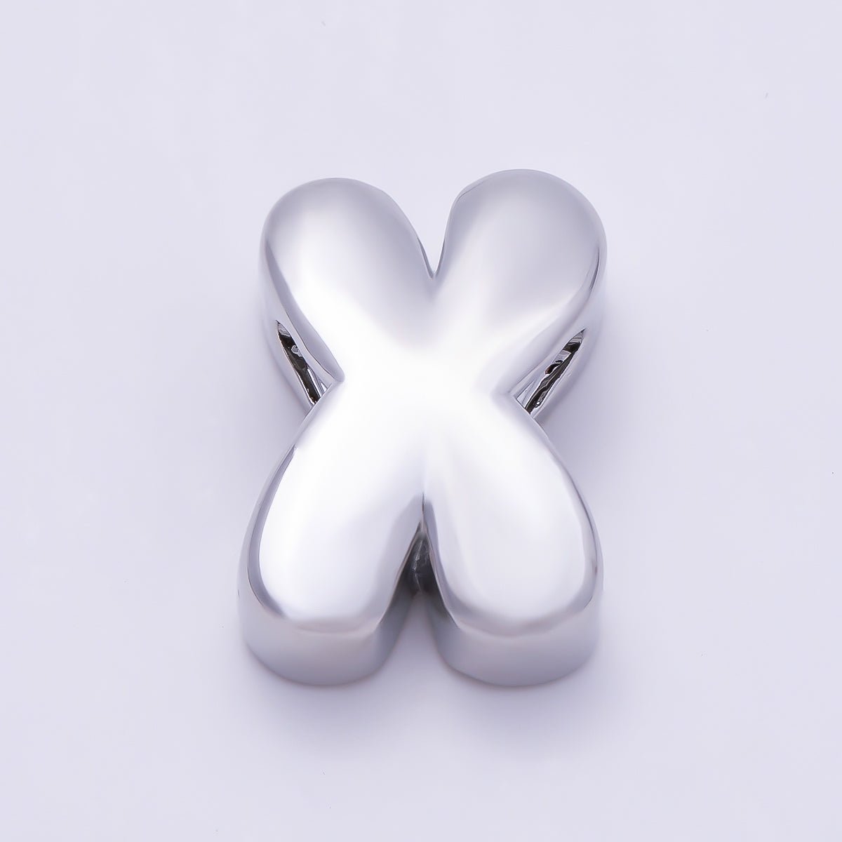 Silver 20mm Minimalist Chubby Initial Letter A-Z Alphabet Personalized Bead | Beads-00440 ~ Beads-00439 (Copy)