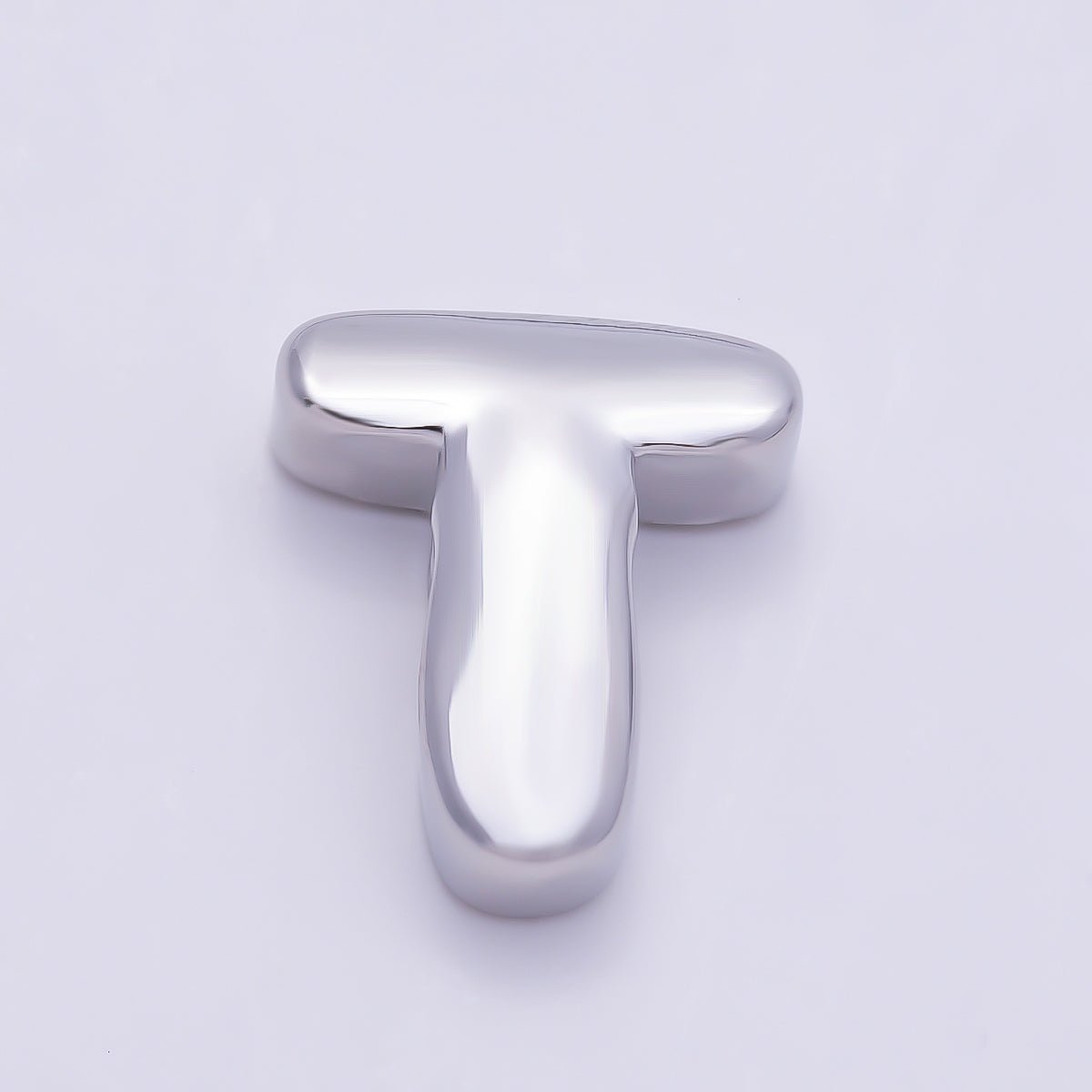 Silver 20mm Minimalist Chubby Initial Letter A-Z Alphabet Personalized Bead | Beads-00440 ~ Beads-00439 (Copy)