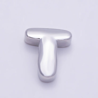 Silver 20mm Minimalist Chubby Initial Letter A-Z Alphabet Personalized Bead | Beads-00440 ~ Beads-00439 (Copy)